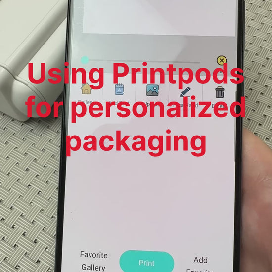 Printing with a portable printer on box and tape