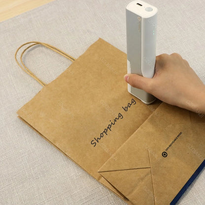 printing printpen on a paper bag